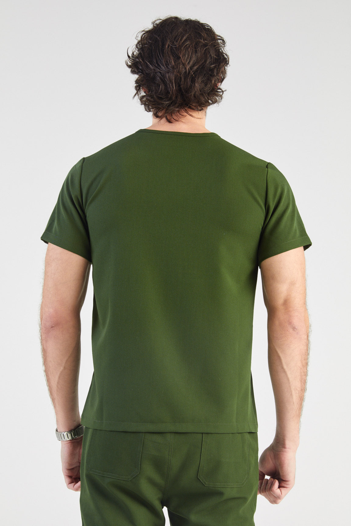 Otis V-Neck Four Pocket Scrub Top - Hunter Green
