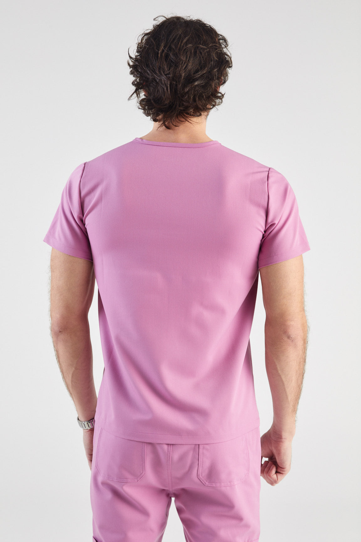Otis V-Neck Four Pocket Scrub Top - Dusty Pink