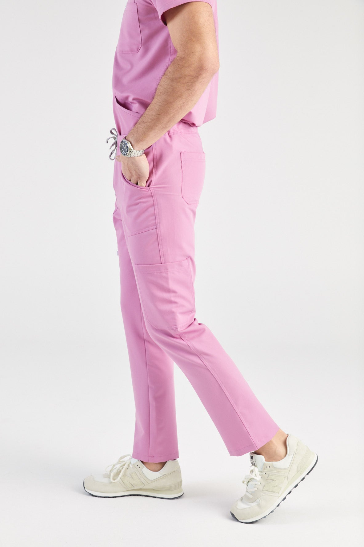 Casper Multi-Pocket Regular Scrub Pants - Dusty Pink