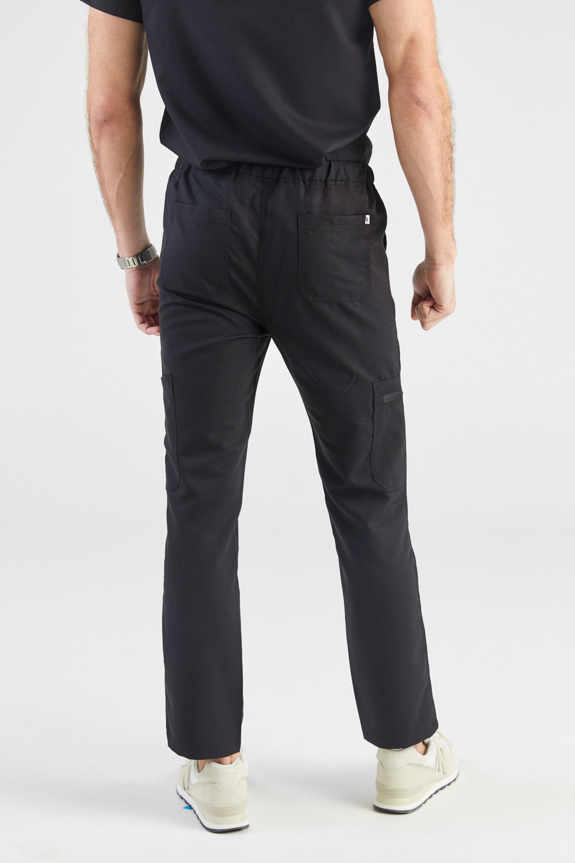 Casper Multi-Pocket Regular Scrub Pants - Black