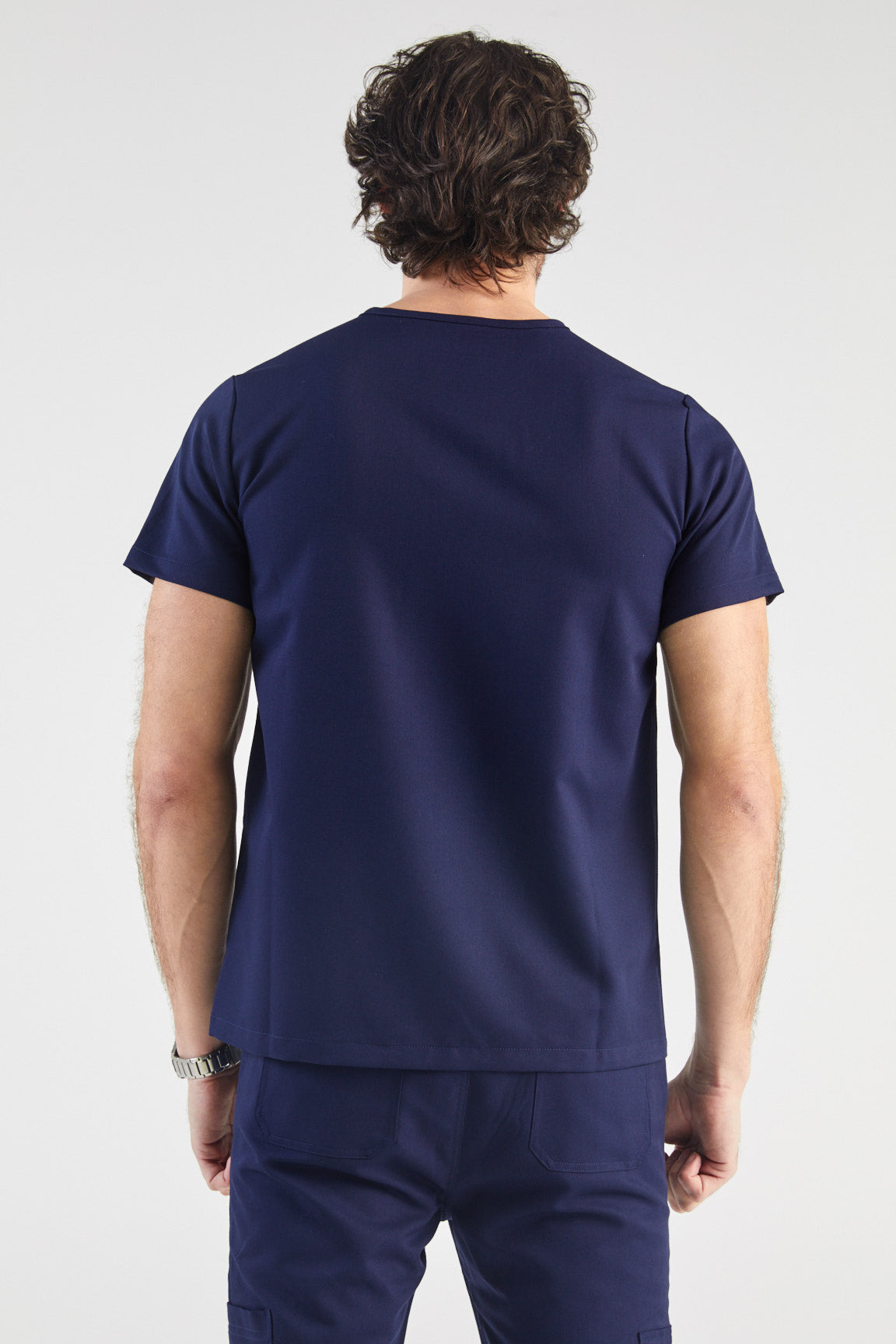 Otis V-Neck Four Pocket Scrub Top - Navy
