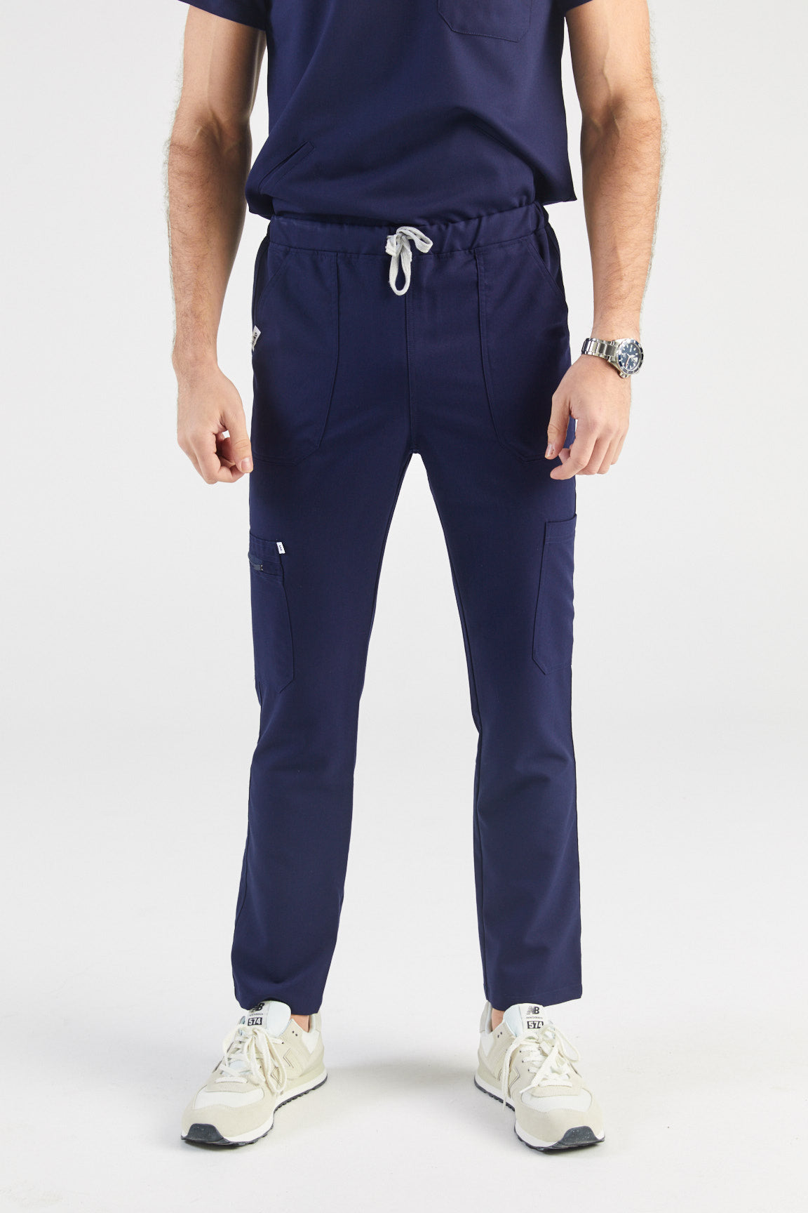 Casper Multi-Pocket Regular Scrub Pants - Navy