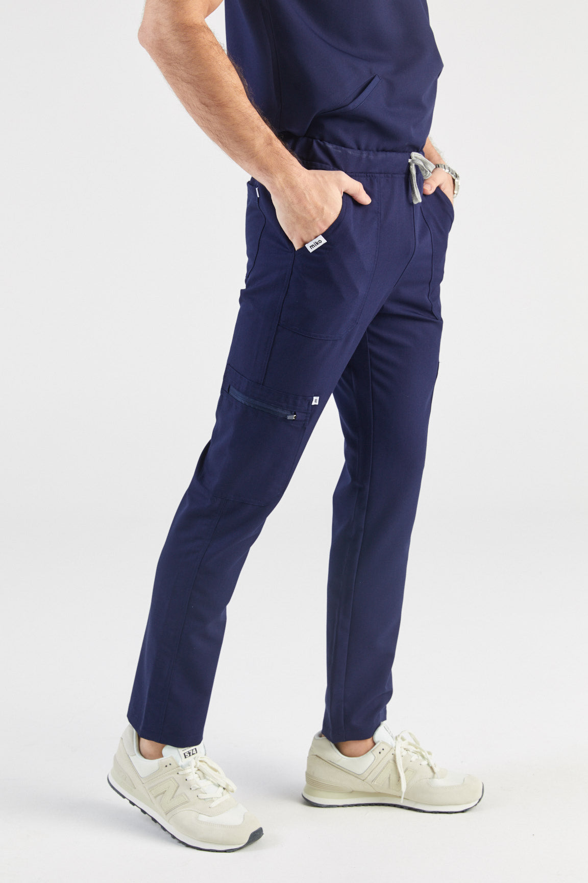 Casper Multi-Pocket Regular Scrub Pants - Navy