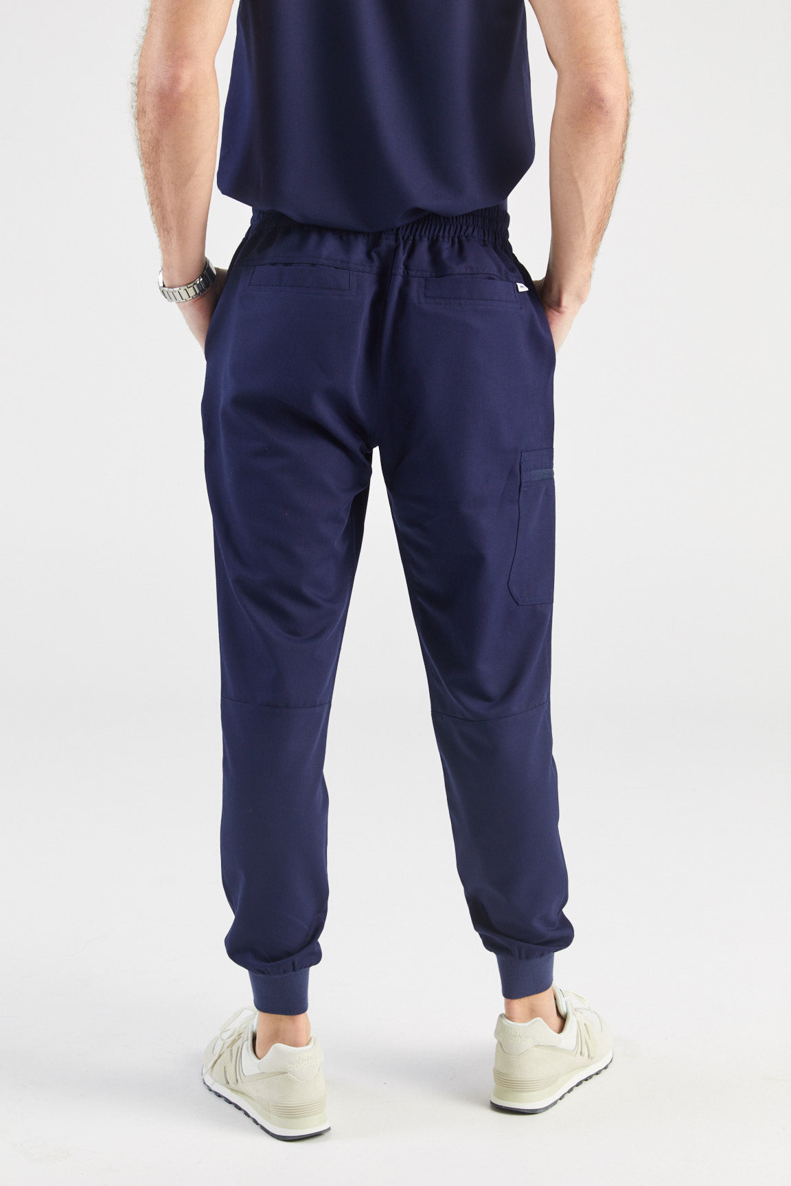 Bassel Multi-Pocket Jogger Scrub Pants - Navy