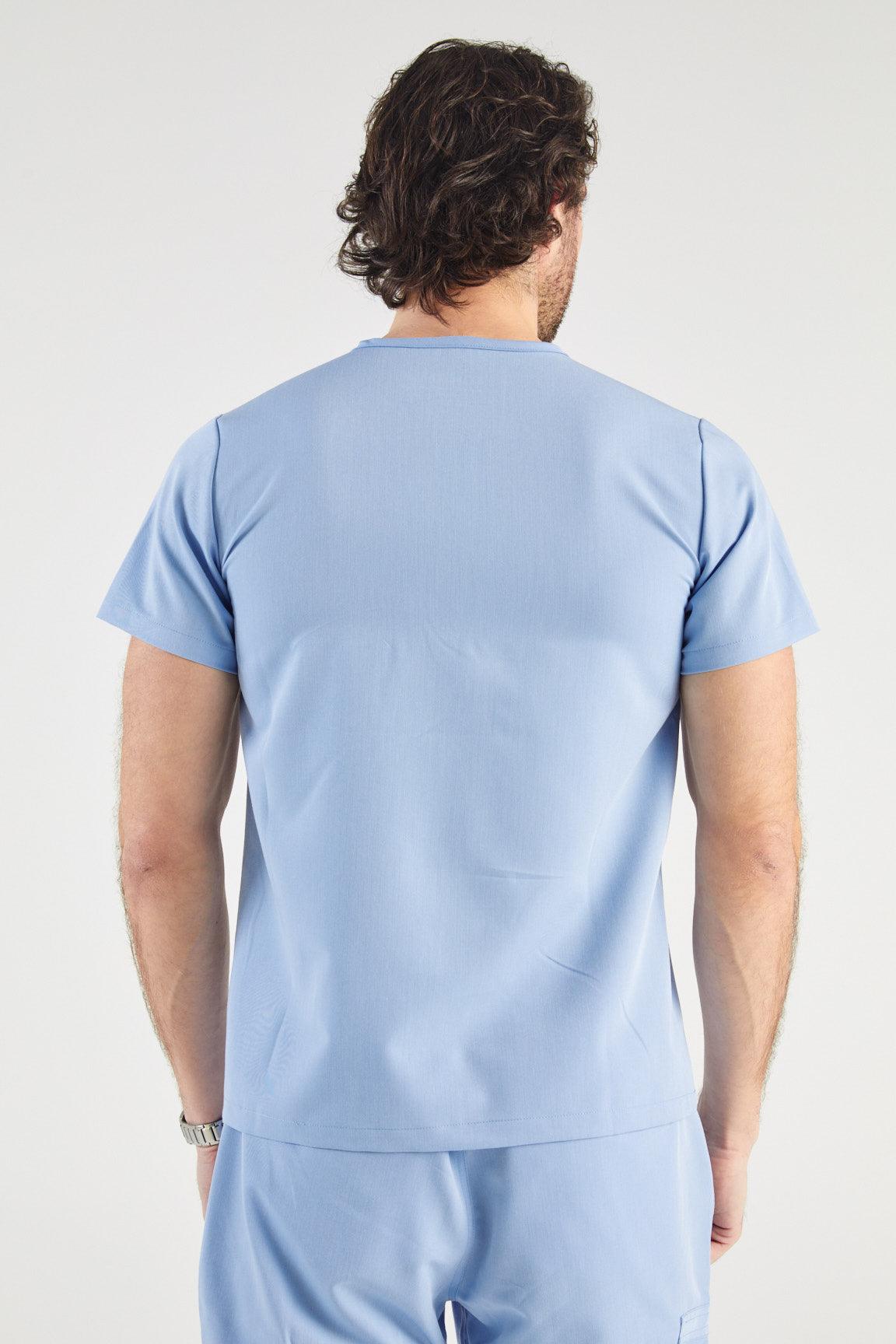 Otis V-Neck Four Pocket Scrub Top - Sky Blue
