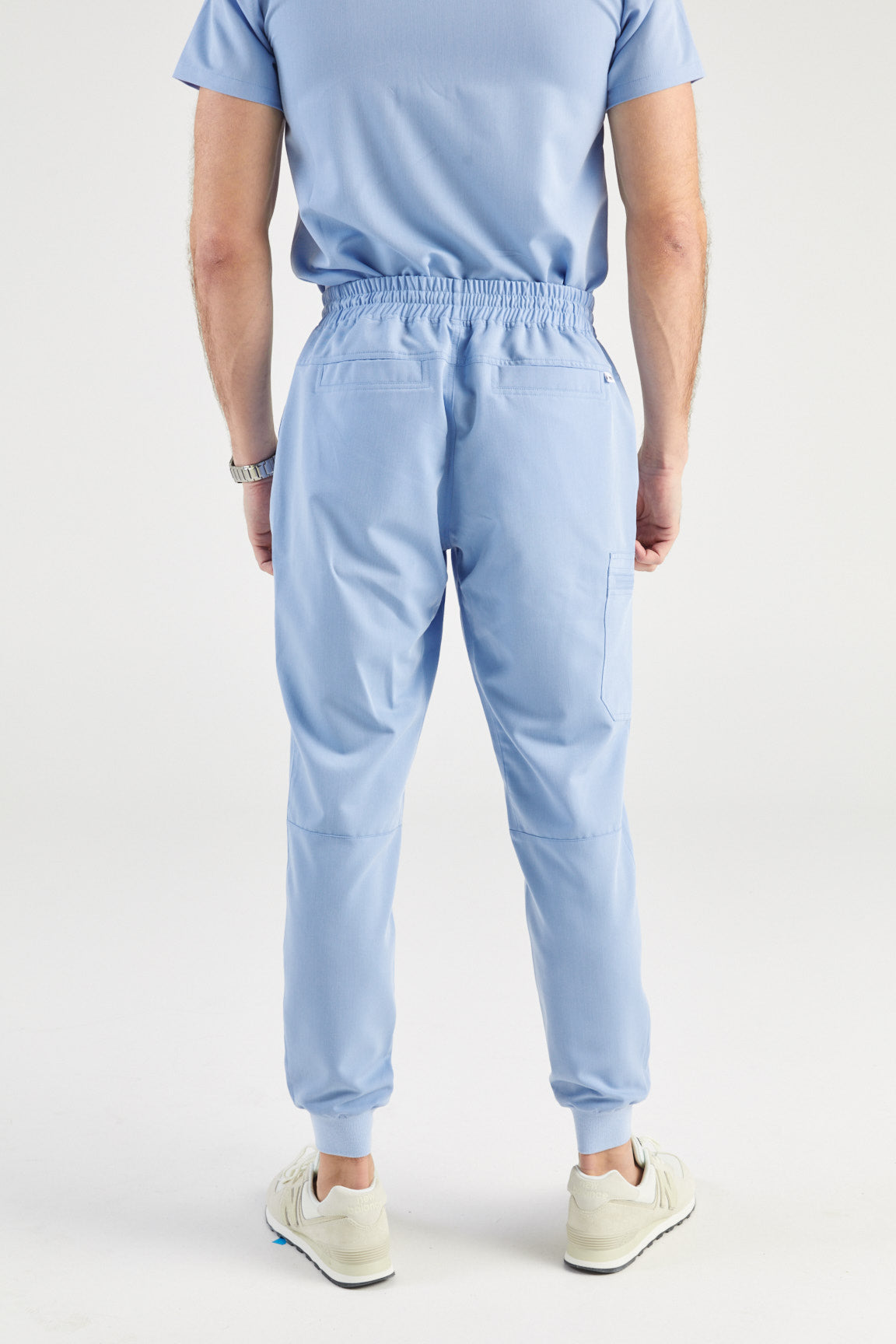 Bassel Multi-Pocket Jogger Scrub Pants - Sky Blue