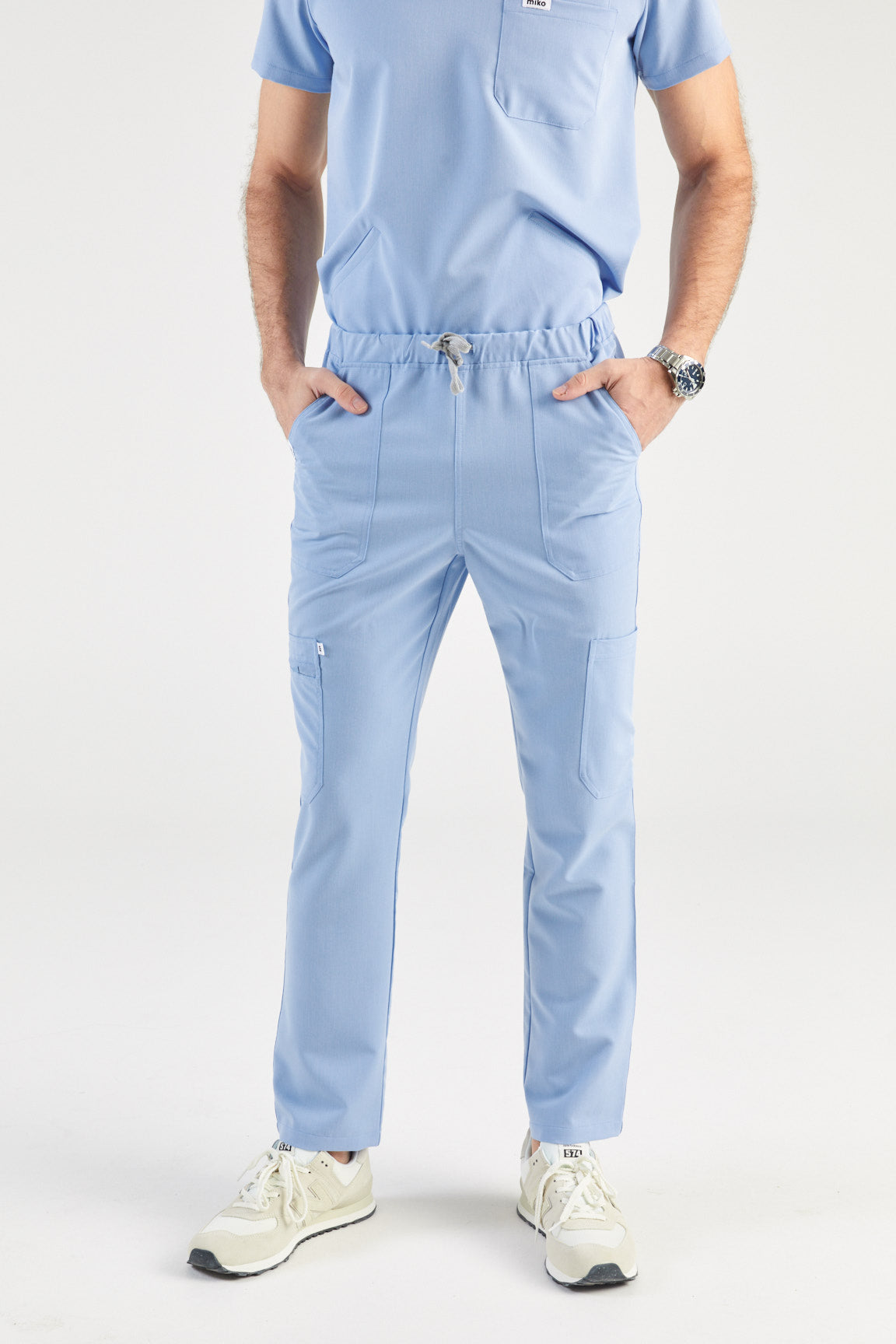 Casper Multi-Pocket Regular Scrub Pants - Sky Blue