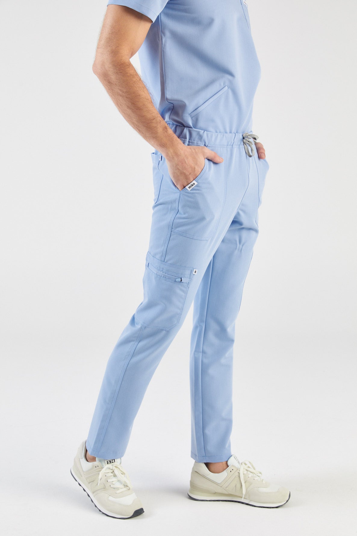 Casper Multi-Pocket Regular Scrub Pants - Sky Blue