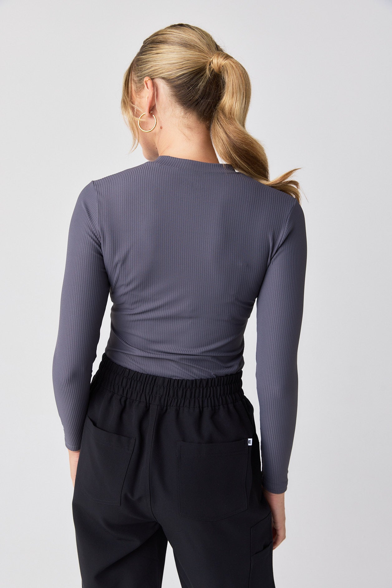 Ribbed Long Sleeve - Grey