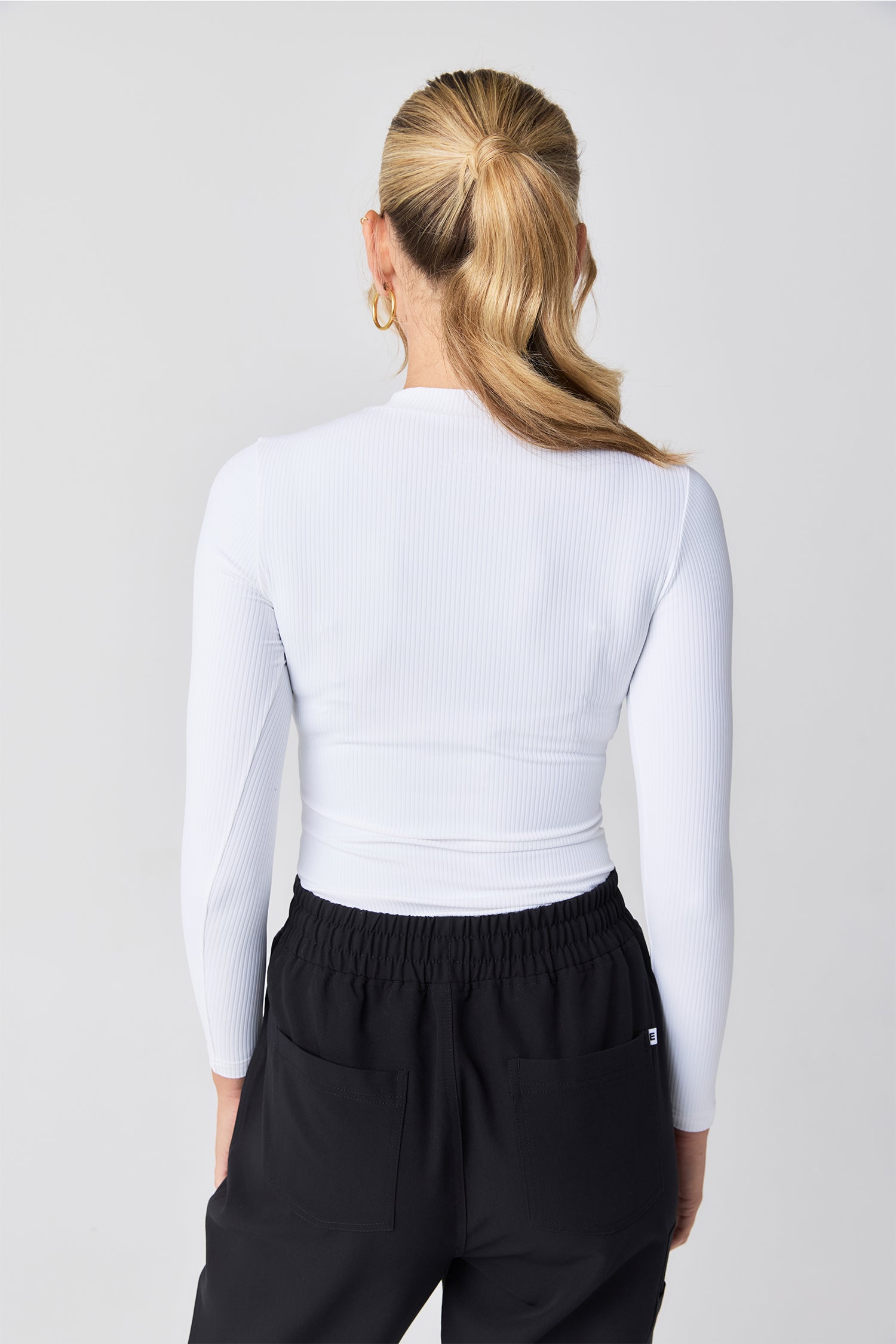 Ribbed Long Sleeve - White