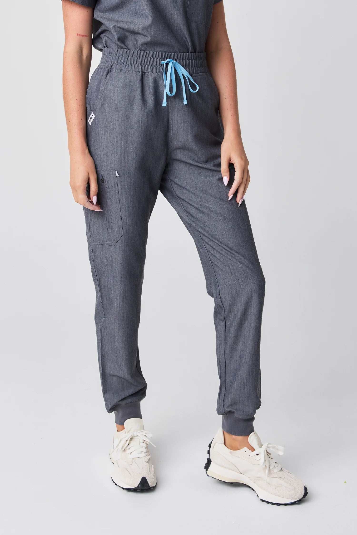 Melrose Multi-Pocket Jogger Scrub Pants - Graphite Denim