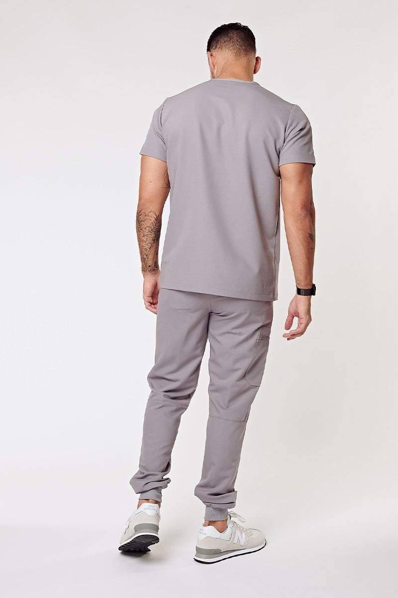Otis V-Neck Four Pocket Scrub Top - Grey