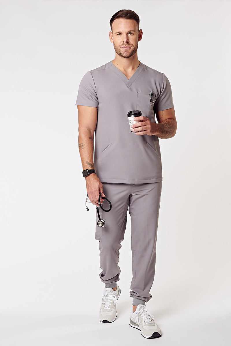 Bassel Multi-Pocket Jogger Scrub Pants - Grey