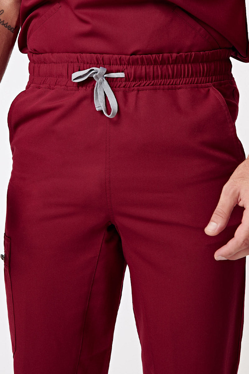 Bassel Multi-Pocket Jogger Scrub Pants - Burgundy