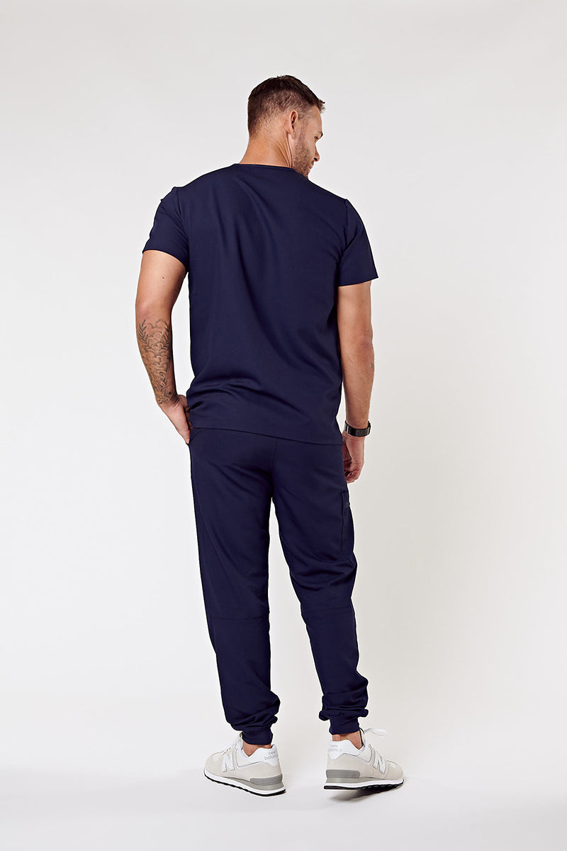 Bassel Multi-Pocket Jogger Scrub Pants - Navy