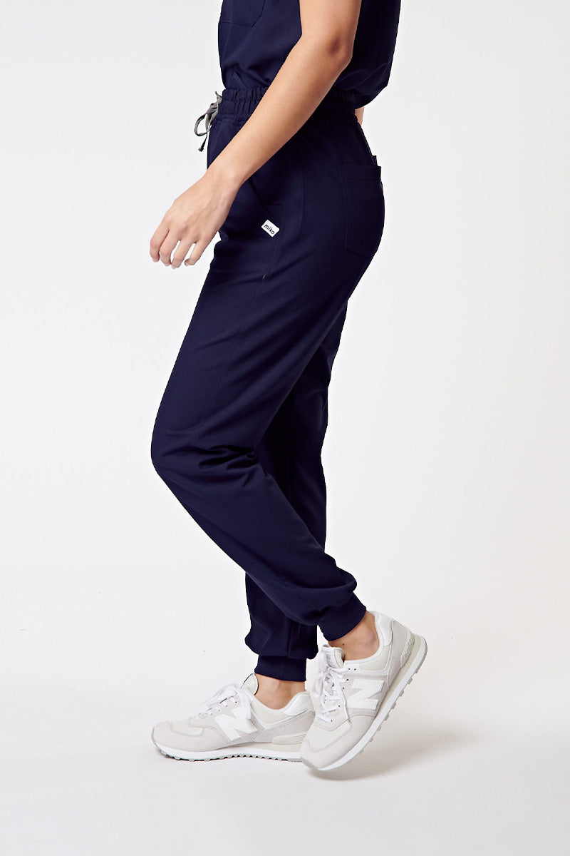 Melrose Multi-Pocket Jogger Scrub Pants - Navy
