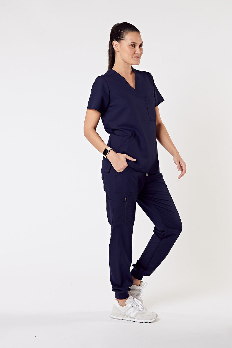 Melrose Multi-Pocket Jogger Scrub Pants - Navy