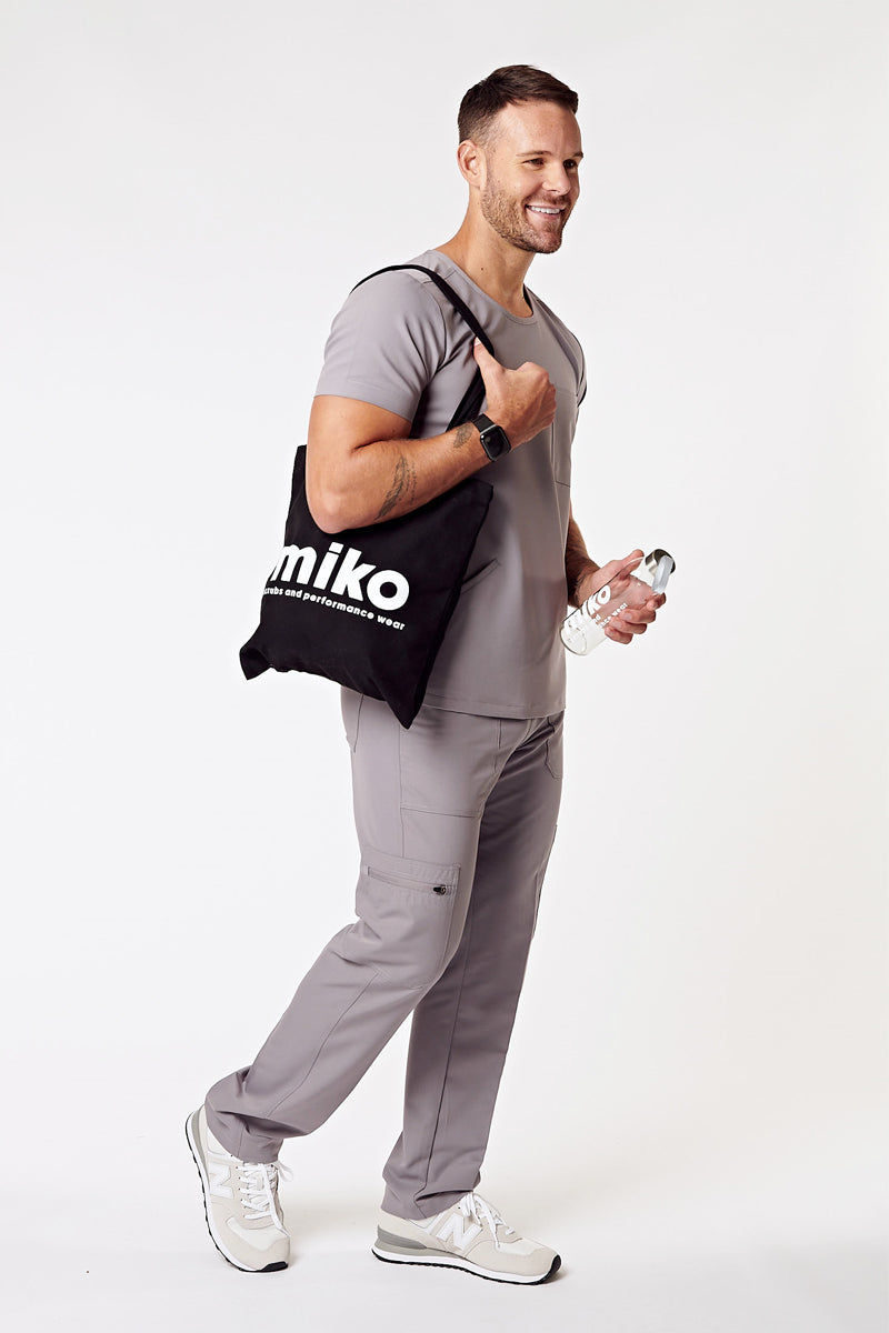 miko Black Canvas Tote Bag