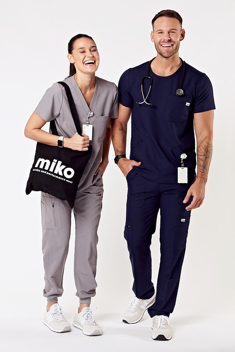 miko Black Canvas Tote Bag