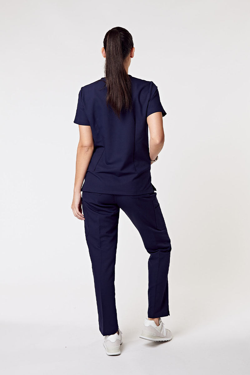 Nova Crew-Neck Scrub Top - Navy