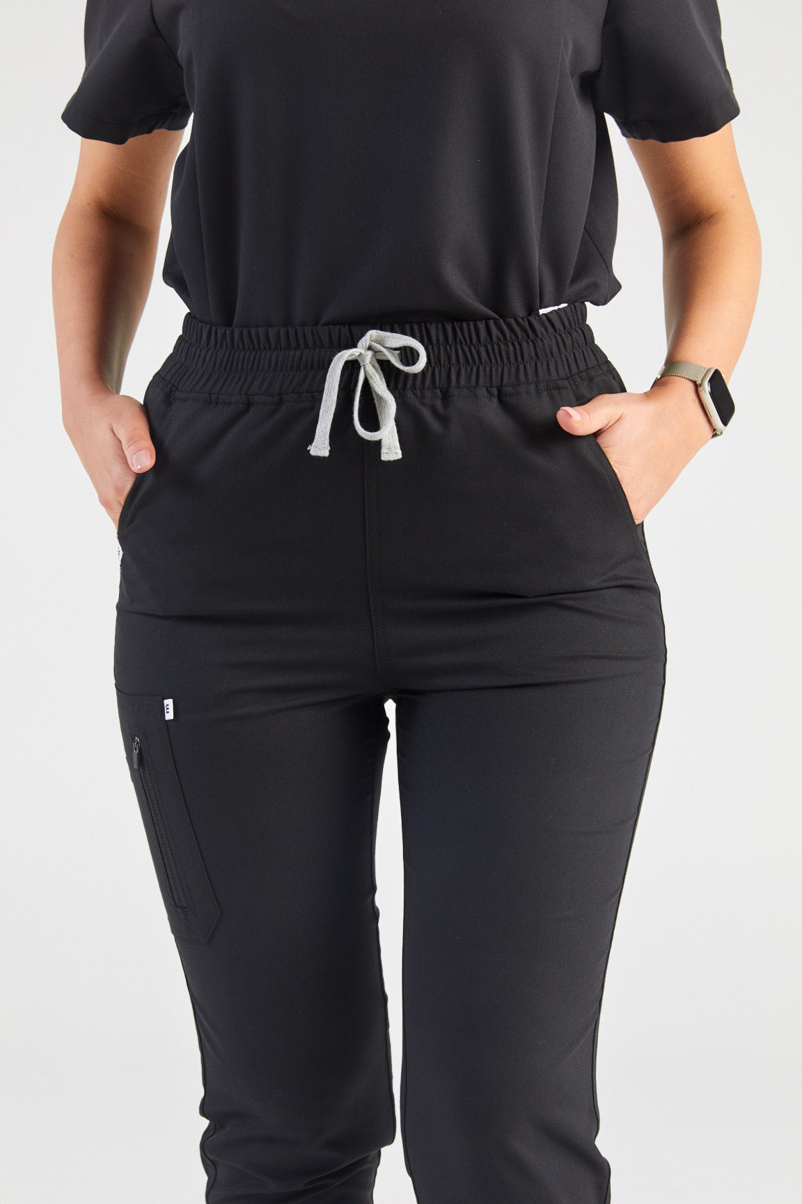 Women's Melrose Multi-Pocket Jogger Scrub Pants - Black