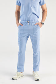 Casper Multi-Pocket Regular Scrub Pants - Sky Blue