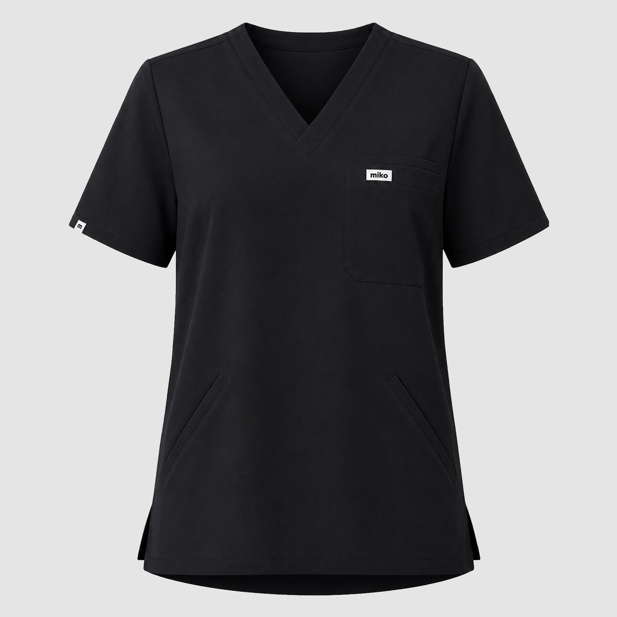 Everly V-Neck Four Pocket Scrub Top V2 - Black