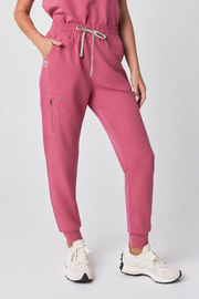 Melrose Multi-Pocket Jogger Scrub Pants - Deep Pink