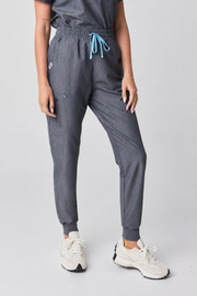 Melrose Multi-Pocket Jogger Scrub Pants - Graphite Denim