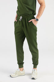 Bassel Multi-Pocket Jogger Scrub Pants - Hunter Green
