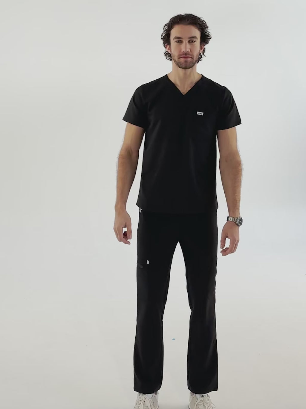 Men's Casper Multi-Pocket Scrubs Pants - Black