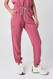 Melrose Multi-Pocket Jogger Scrub Pants - Deep Pink