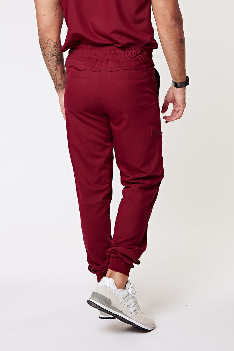 Bassel Multi-Pocket Jogger Scrub Pants - Burgundy