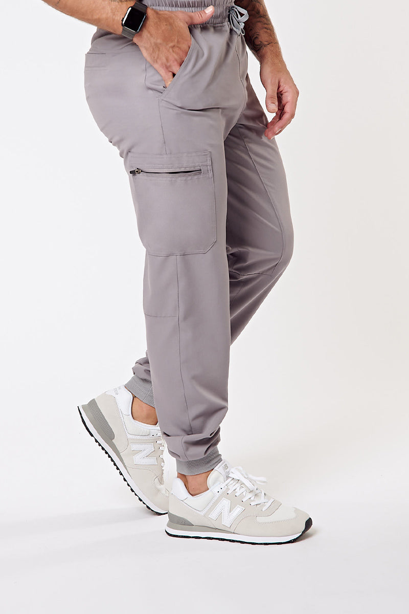 Bassel Multi-Pocket Jogger Scrub Pants - Grey