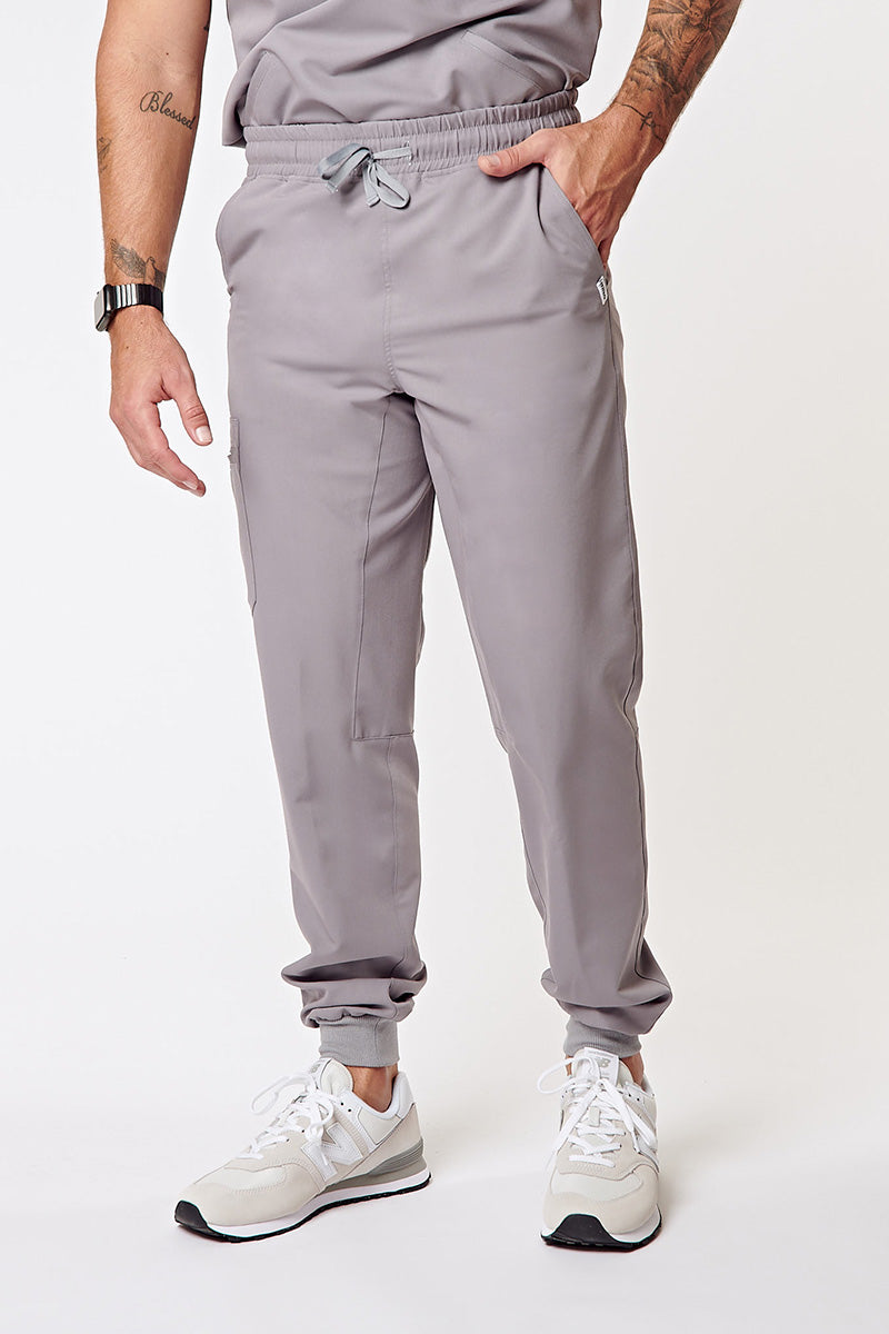 Bassel Multi-Pocket Jogger Scrub Pants - Grey