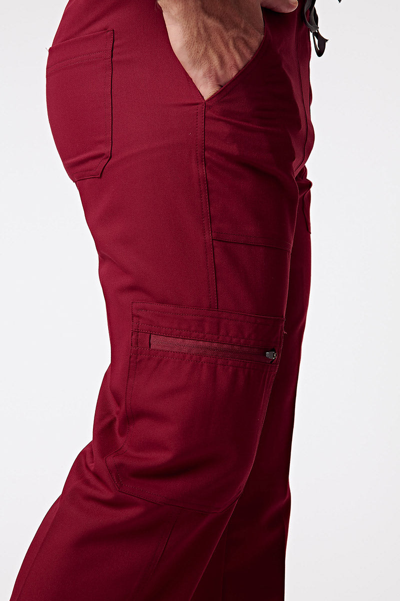 Casper Multi-Pocket Regular Scrub Pants - Burgundy