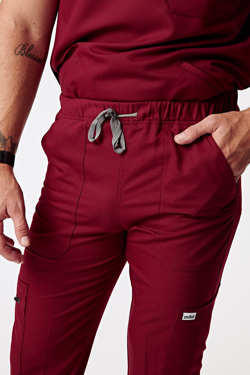 Casper Multi-Pocket Regular Scrub Pants - Burgundy