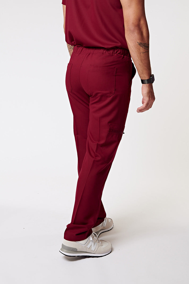 Casper Multi-Pocket Regular Scrub Pants - Burgundy