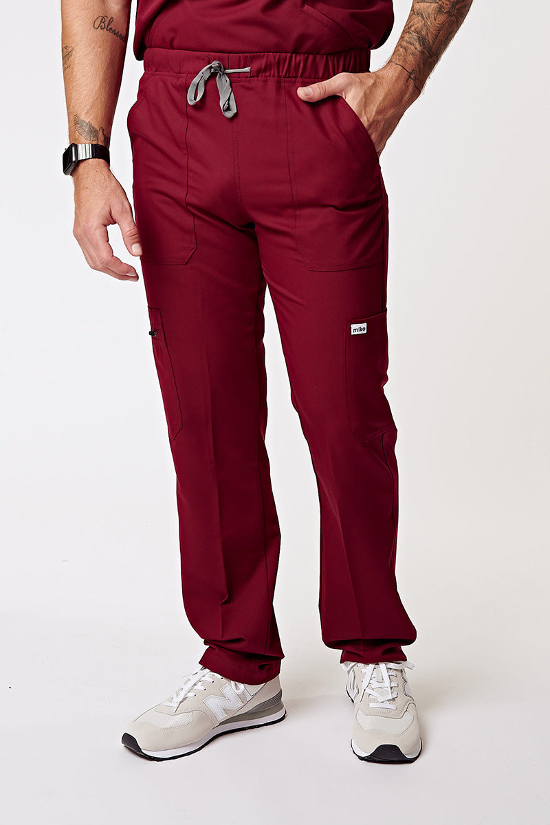 Casper Multi-Pocket Regular Scrub Pants - Burgundy