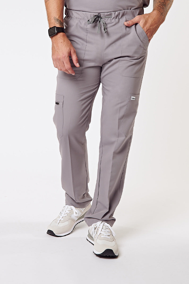 Casper Multi-Pocket Regular Scrub Pants - Grey