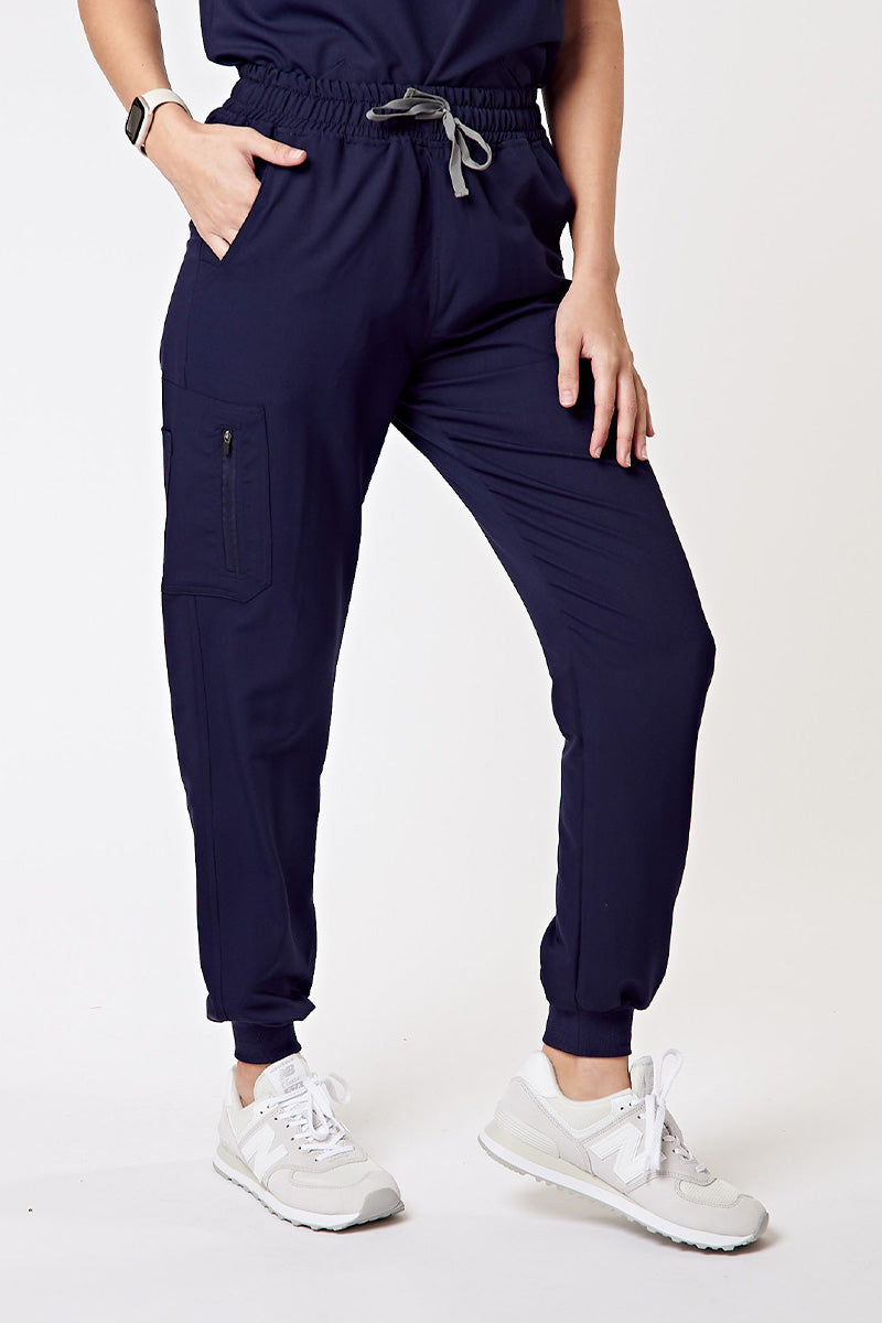 Melrose Multi-Pocket Jogger Scrub Pants - Navy