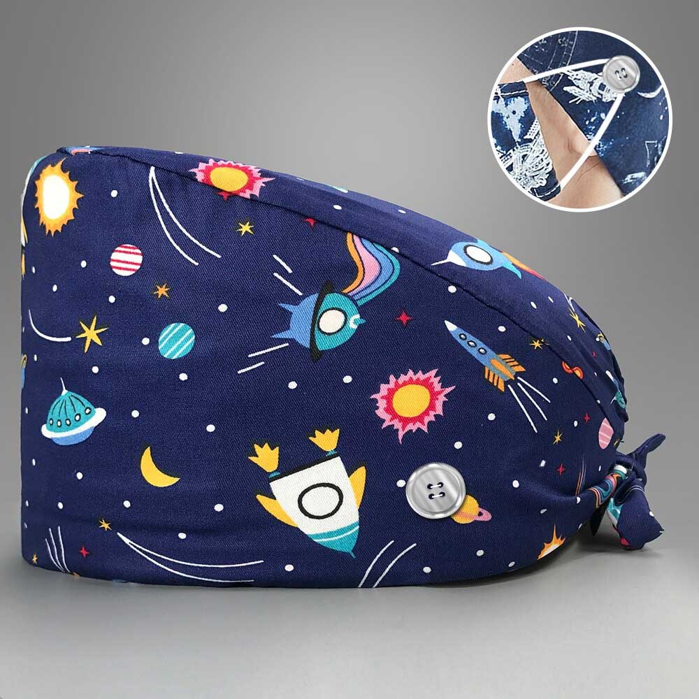 Space Exploration Scrub Cap