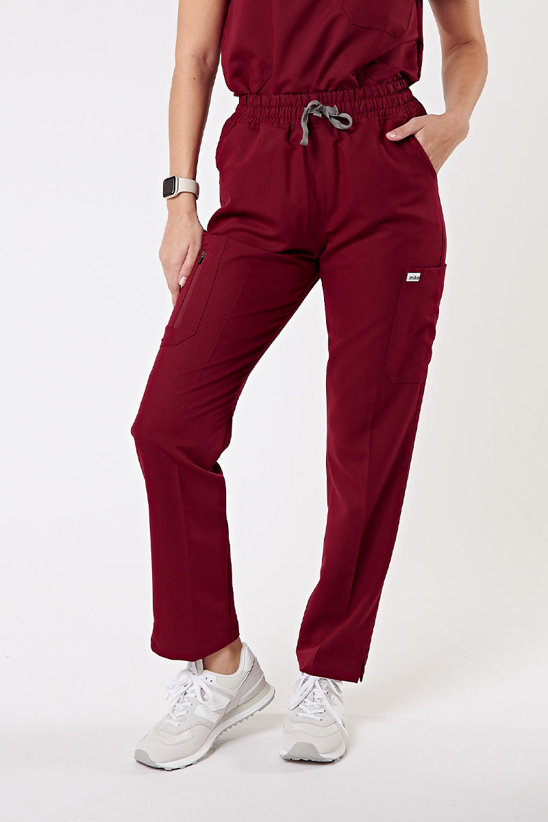 Aria Regular Scrub Pants - Burgundy