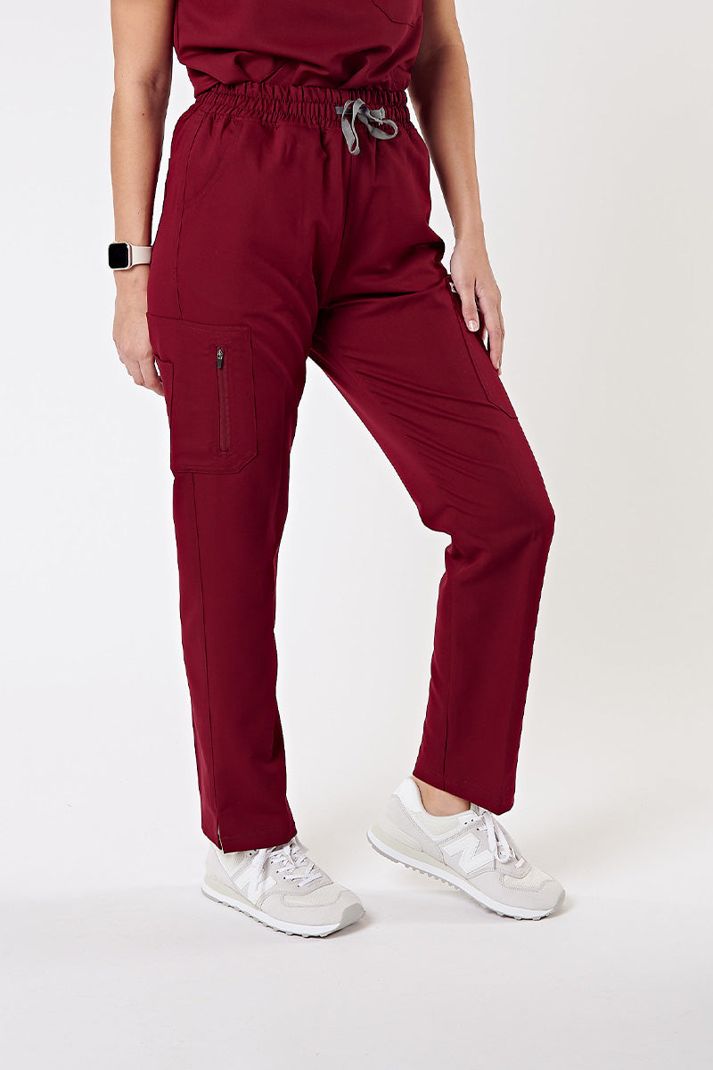 Aria Regular Scrub Pants - Burgundy